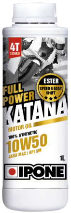 Ulei moto 4t ipone full power katana 10w50 100% sintetic ester - jaso ma2 - api sm, 4l